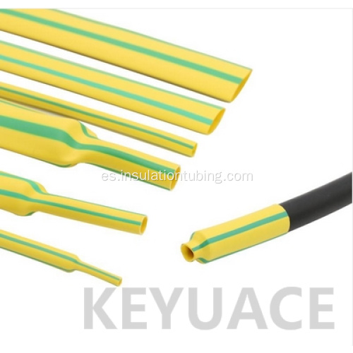 Identificación Use Green Yellow Heat Shrink Sleeve